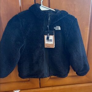 Unisex The North Face Black Plush Hooded Fleece Jacket